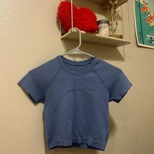 lululemon athletica Blue Crop Top